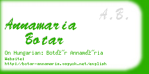 annamaria botar business card